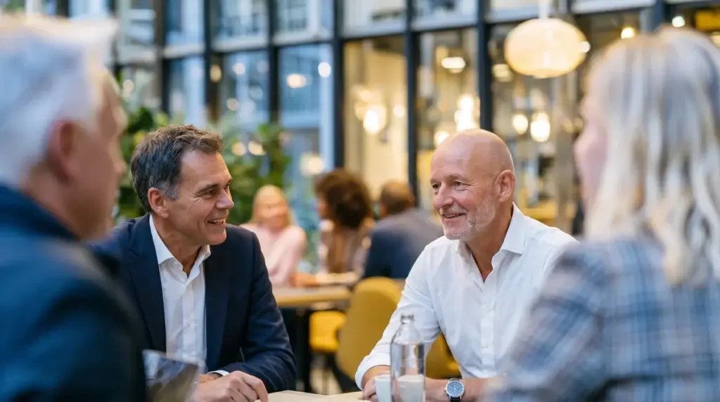 John en Martin in gesprek